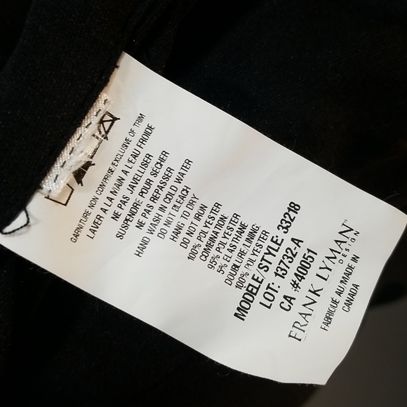 Frank Lyman size 14 womens black unique jacket.  Designer.  Made in Canada. - Picture 12 of 13